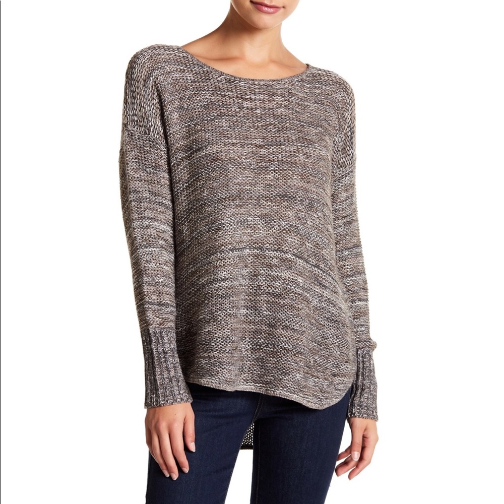 Susina- Hi-Low sweater- Marbled Grey knit. NWT